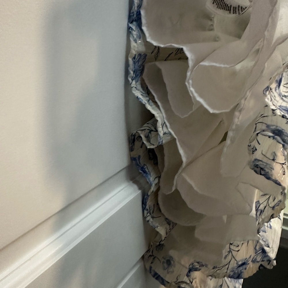 Floral Blue and White Dress - Picture 9 of 12